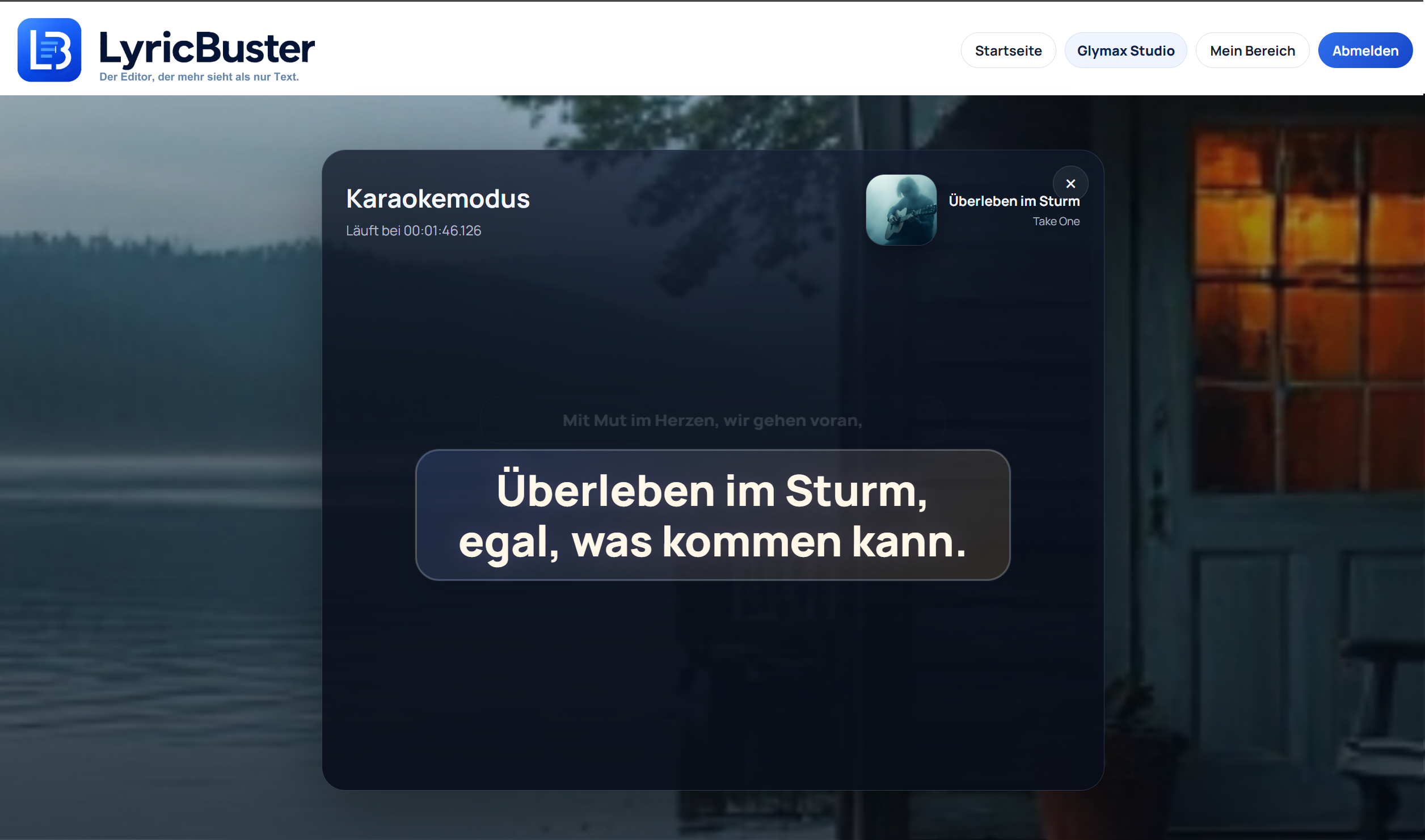 LyricBuster Karaoke Modus für Timed Lyrics
