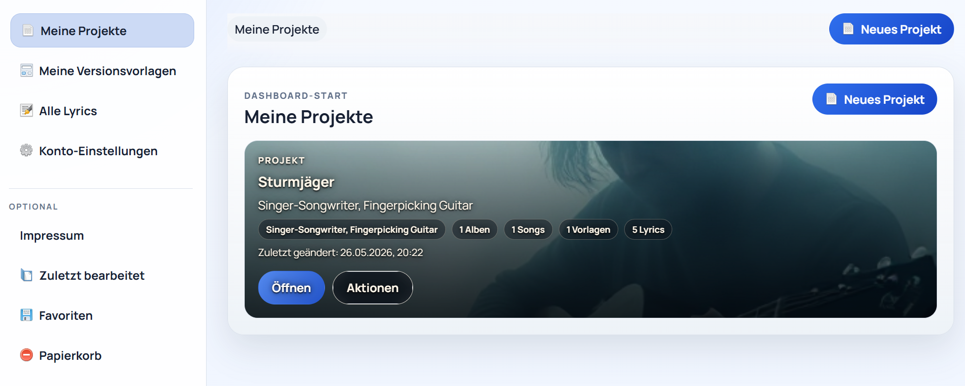 LyricBuster Projektübersicht